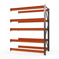 Секция приставная стеллажа металлического Оптима, 2500x1530x785 мм. Полки: 5 шт. без настила