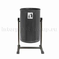 Урна уличная металлическая 21 л круглая облегченная серебро