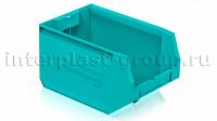 Складской лоток/контейнер для зап. частей, крепежей, бирюзовый, 350x225x200 мм
