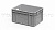 Евроконтейнер открытые ручки/усиленное дно (серый), 400x300x220 мм